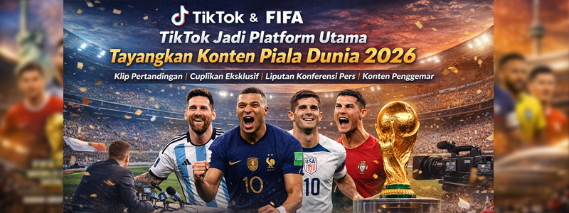 FIFA resmi menjalin kerja sama dengan TikTok untuk menghadirkan Piala Dunia FIFA 2026 agar lebih dekat dengan para penggemar di seluruh dunia. Kolaborasi ini bertujuan memperluas jangkauan turnamen terbesar dalam sejarah sepak bola tersebut melalui konten digital yang lebih interaktif.