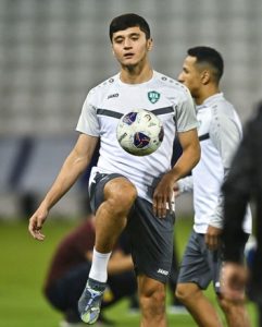 Foto Stok Editorial Hojimat Erkinov Uzbekistan National Football Team