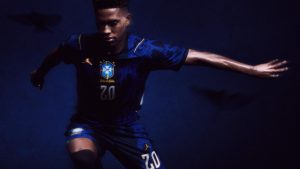 Jersey Timnas Brasil untuk "laga away" di Piala Dunia 2026. 