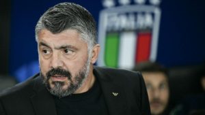 Pelatih kepala Italia, Gennaro Gattuso, mengamati pertandingan kualifikasi Grup I Piala Dunia 2026 antara Italia dan Israel, di Stadion Bluenergy di Udine, Italia timur laut, pada 14 Oktober 2025