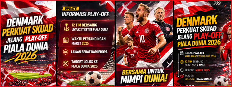 Denmark Perkuat Skuad Jelang Play-Off Piala Dunia 2026