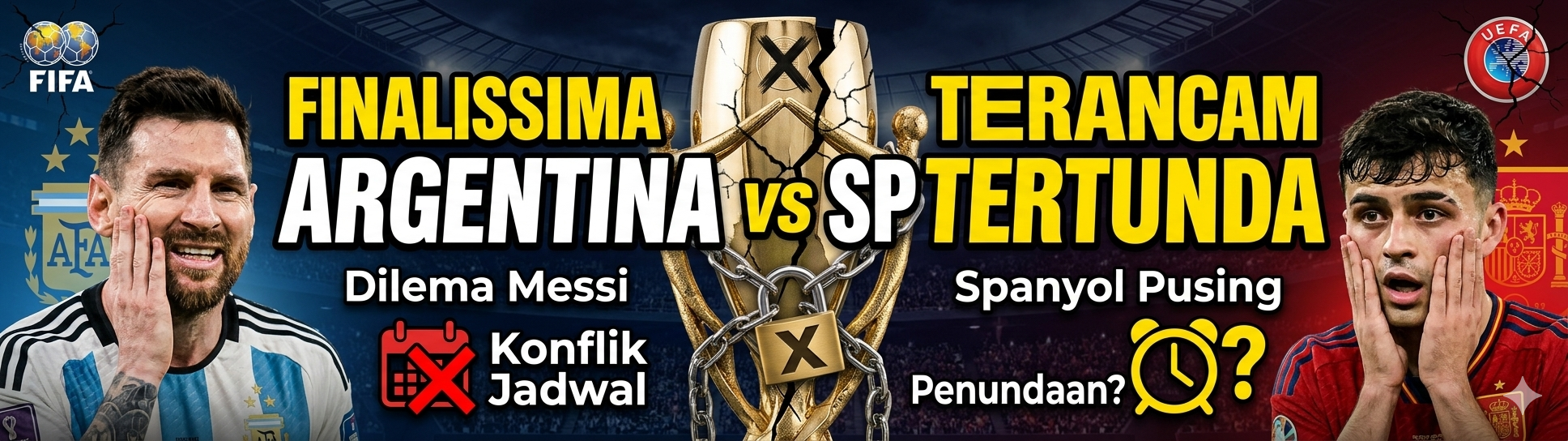 Finalissima Argentina vs Spanyol Terancam Tertunda