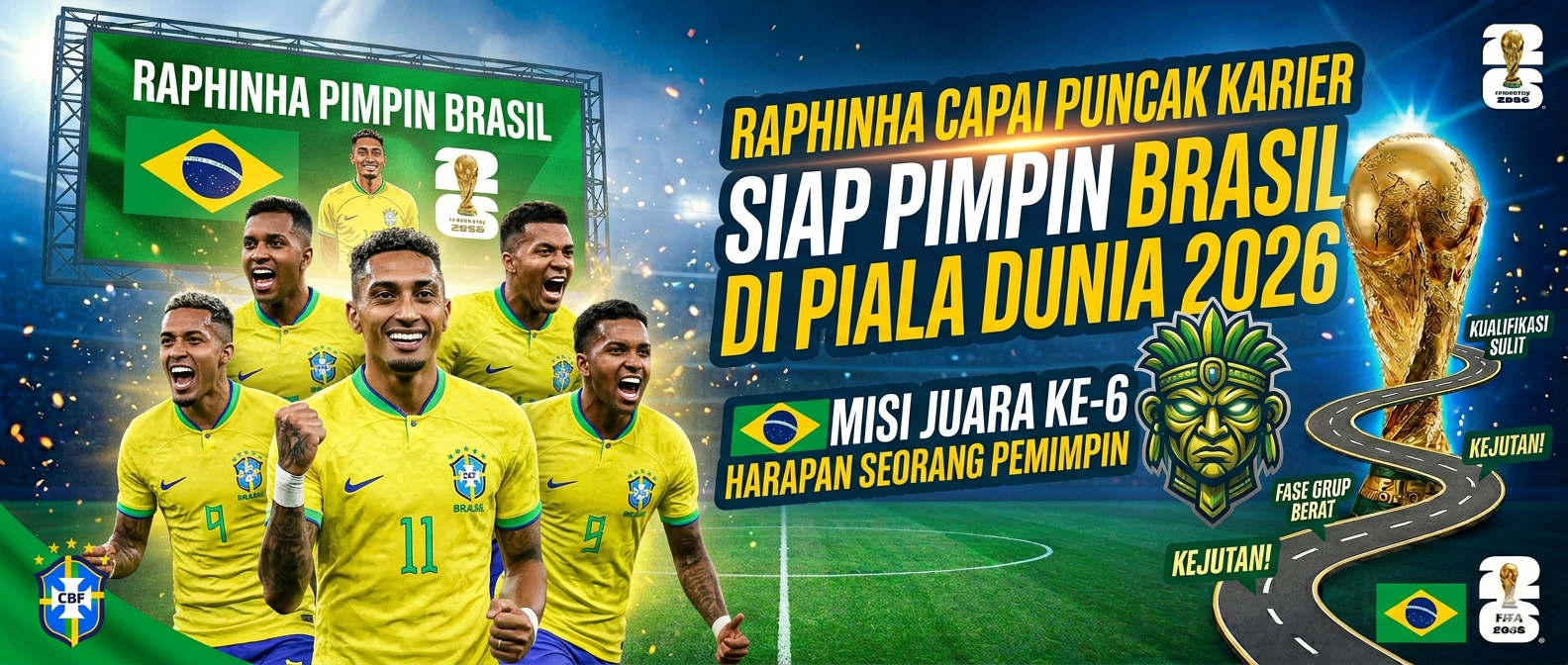 Raphinha Capai Puncak Karier, Siap Pimpin Brasil di Piala Dunia 2026
