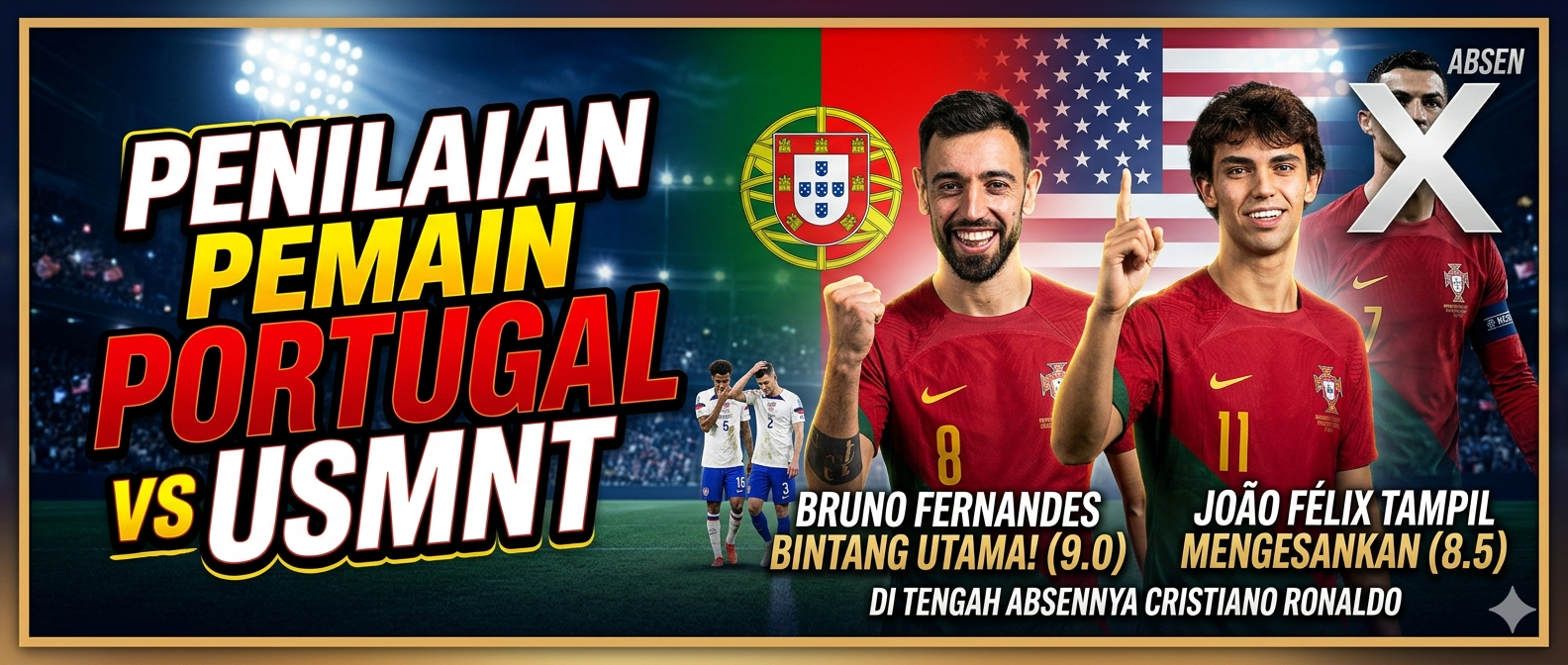 Rating Pemain Portugal : Bruno Tampi Bersinar, Tanpa Ronaldo