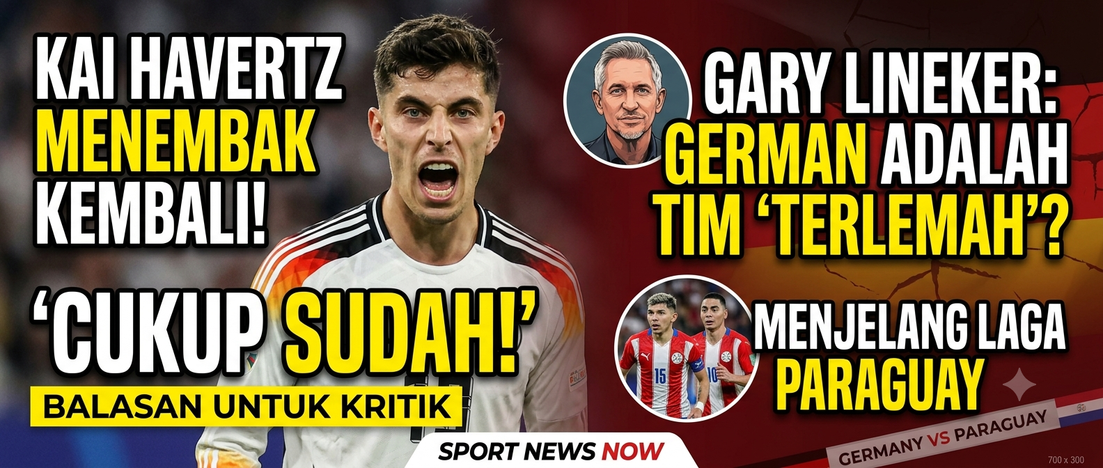 'Cukup sudah' - Kai Havertz membalas pernyataan Gary Lineker yang menyebut tim Jerman sebagai 'salah satu yang terlemah' menjelang laga babak gugur Piala Dunia melawan Paraguay