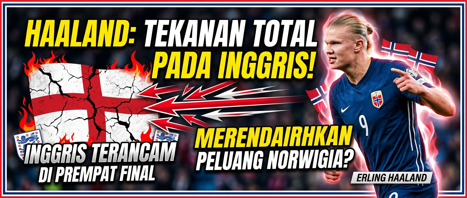 Erling Haaland "menumpukan seluruh tekanan pada Inggris" saat penyerang yang sedang dalam performa terbaiknya itu merendahkan peluang Norwegia di perempat final