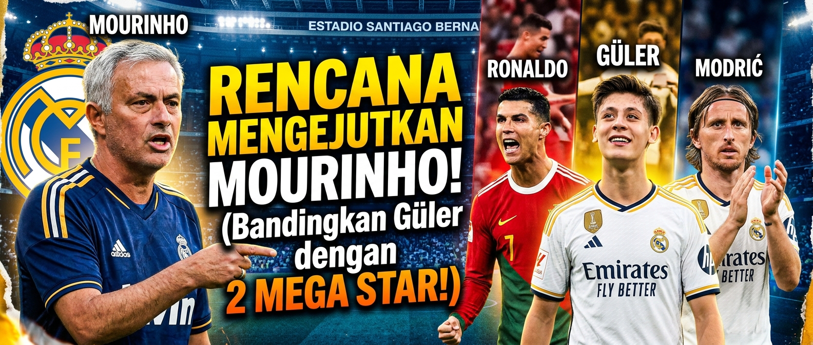 Rencana mengejutkan dari Jose Mourinho? Pelatih Real Madrid itu membandingkan Arda Güler dengan dua superstar mapan