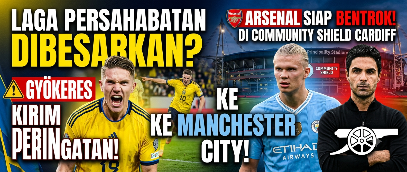 Laga persahabatan yang dibesar-besarkan? Viktor Gyokeres kirim peringatan kepada Manchester City saat Arsenal bersiap untuk bentrok di Community Shield di Cardiff
